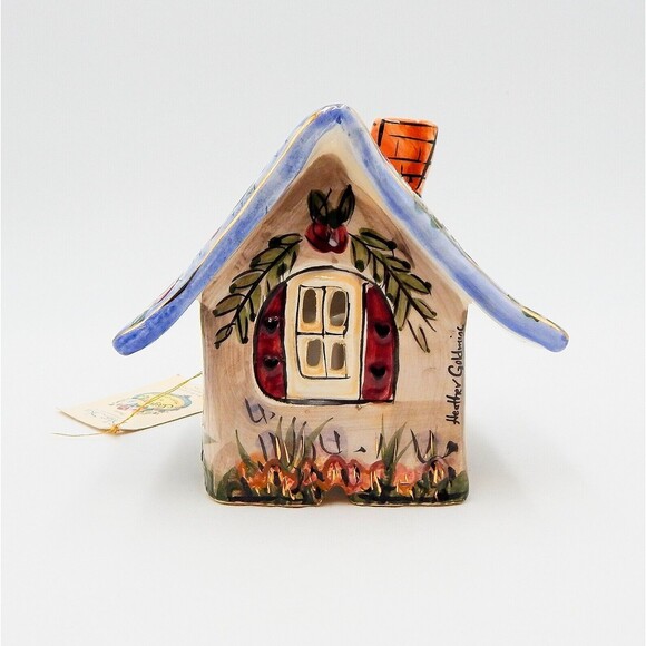 Blue Sky Clayworks BLUE SKIES Tea Light House Heather Goldminc Small 2001 - Picture 3 of 11